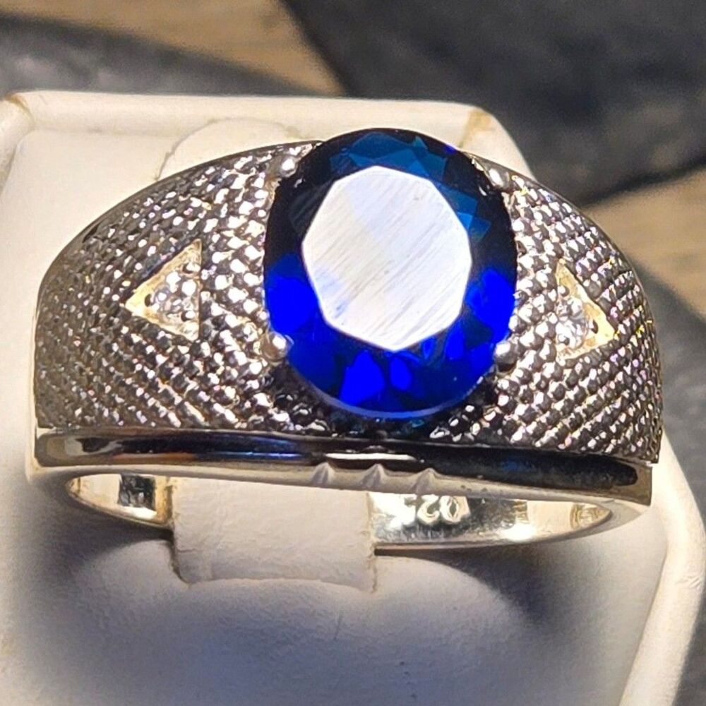 Very large Vintage Sterling Silver Ring Sz 13